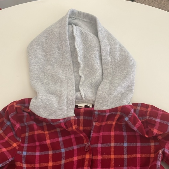 Tucker + Tate Red-Blue-Orange-Gray Long Sleeve Flannel Pullover Dress- Girls 6 - Picture 3 of 10